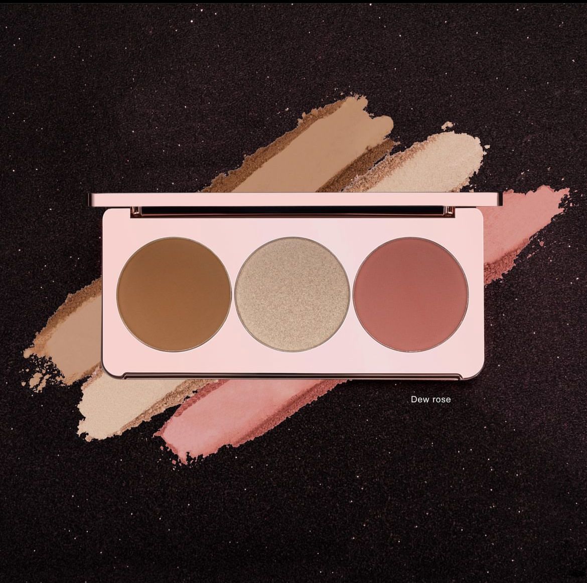 Trio Highlighter Palette DEW ROSE 01 - Bolver Cosmetics
