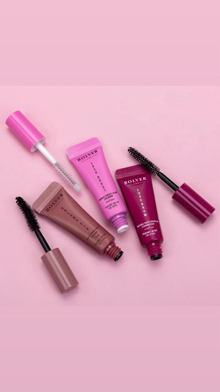 طقم 3 في 1 – ميني (ماسكارا + سيروم رموش + مثبت حواجب) - Bolver Cosmetics