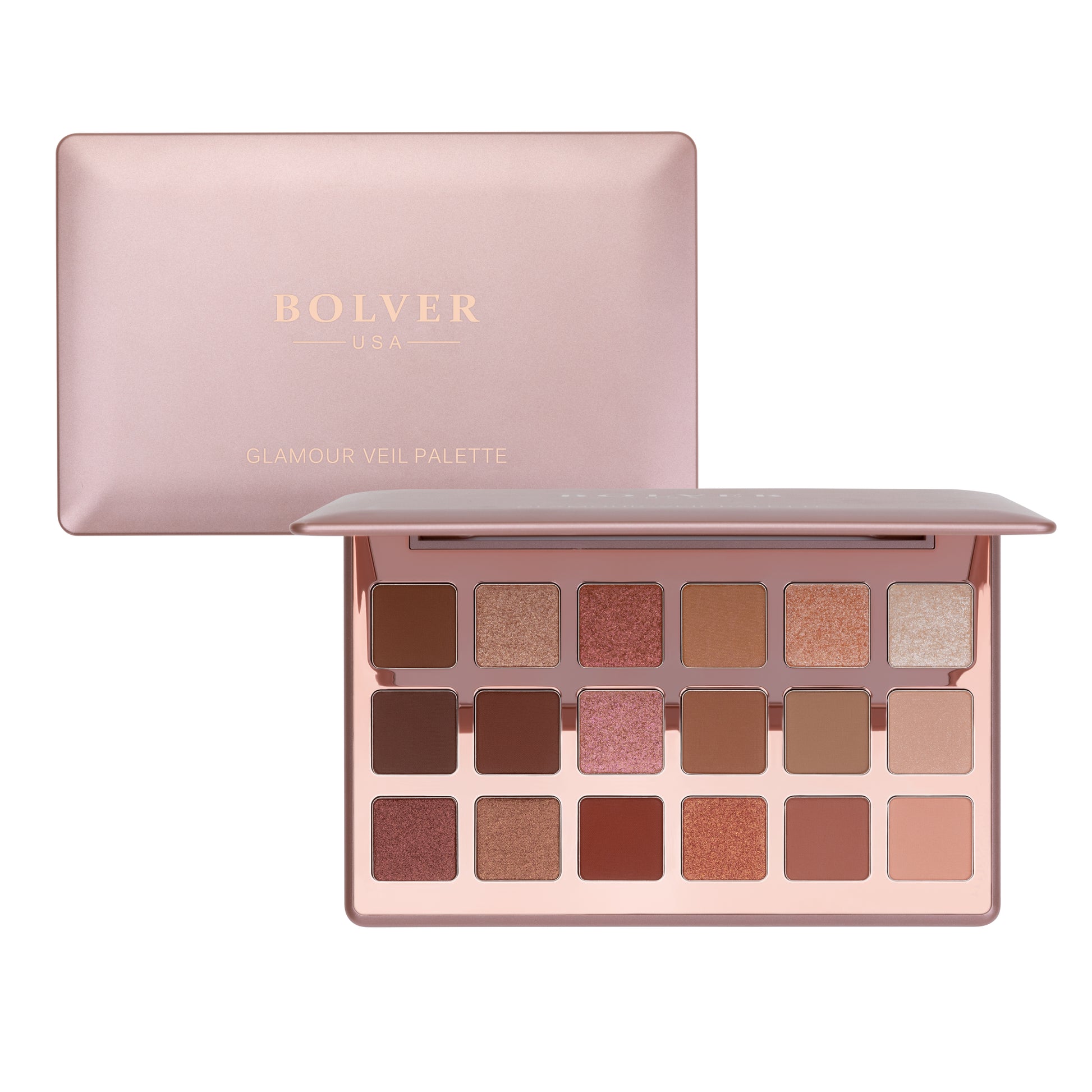 باليت ظلال العيون جلامور ڤيل – 18 لون - Bolver Cosmetics