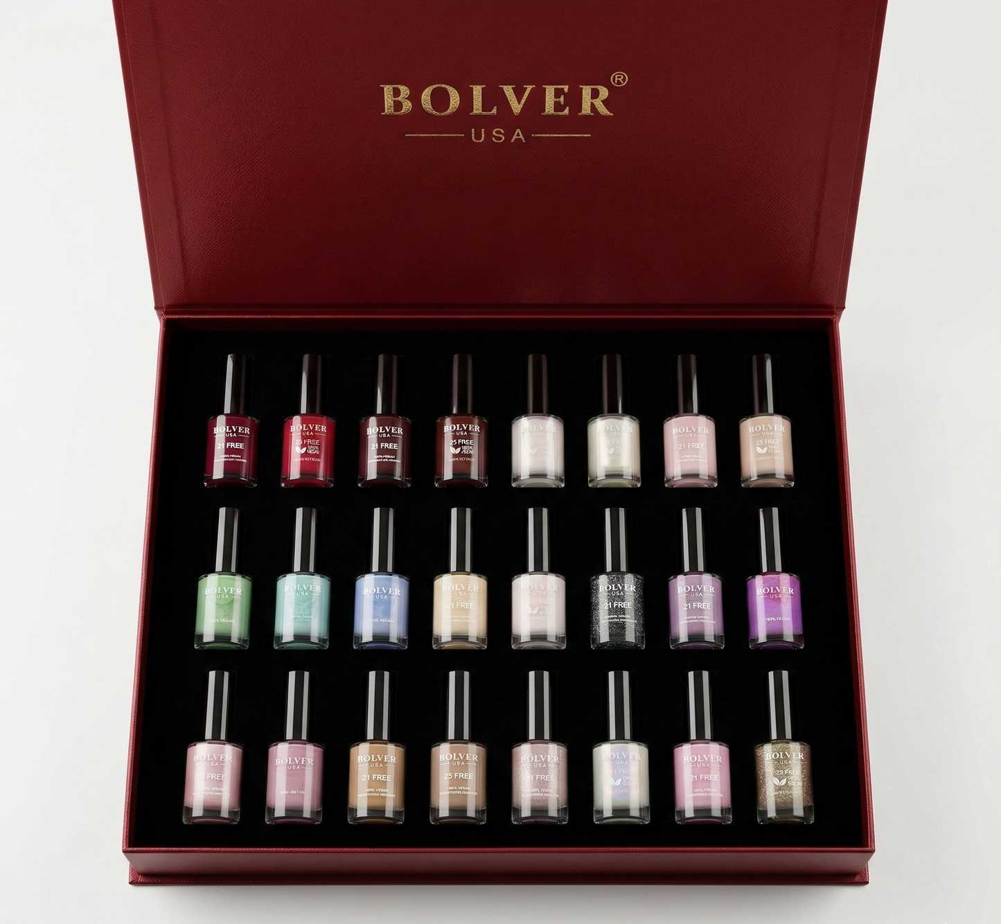 25 - color nail polish box - Bolver Cosmetics